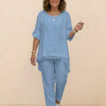 Asymmetrical Two-Piece Trouser Set