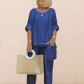 Asymmetrical Two-Piece Trouser Set