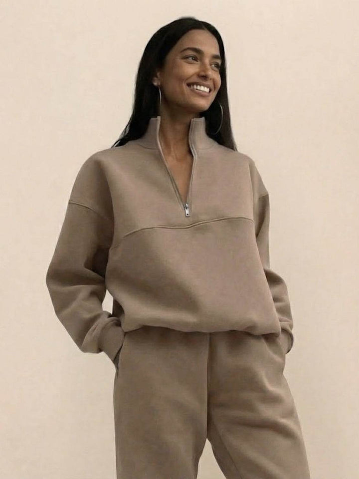 Athleisure at its Finest: Cotton-Blended Two-Piece Tracksuit
