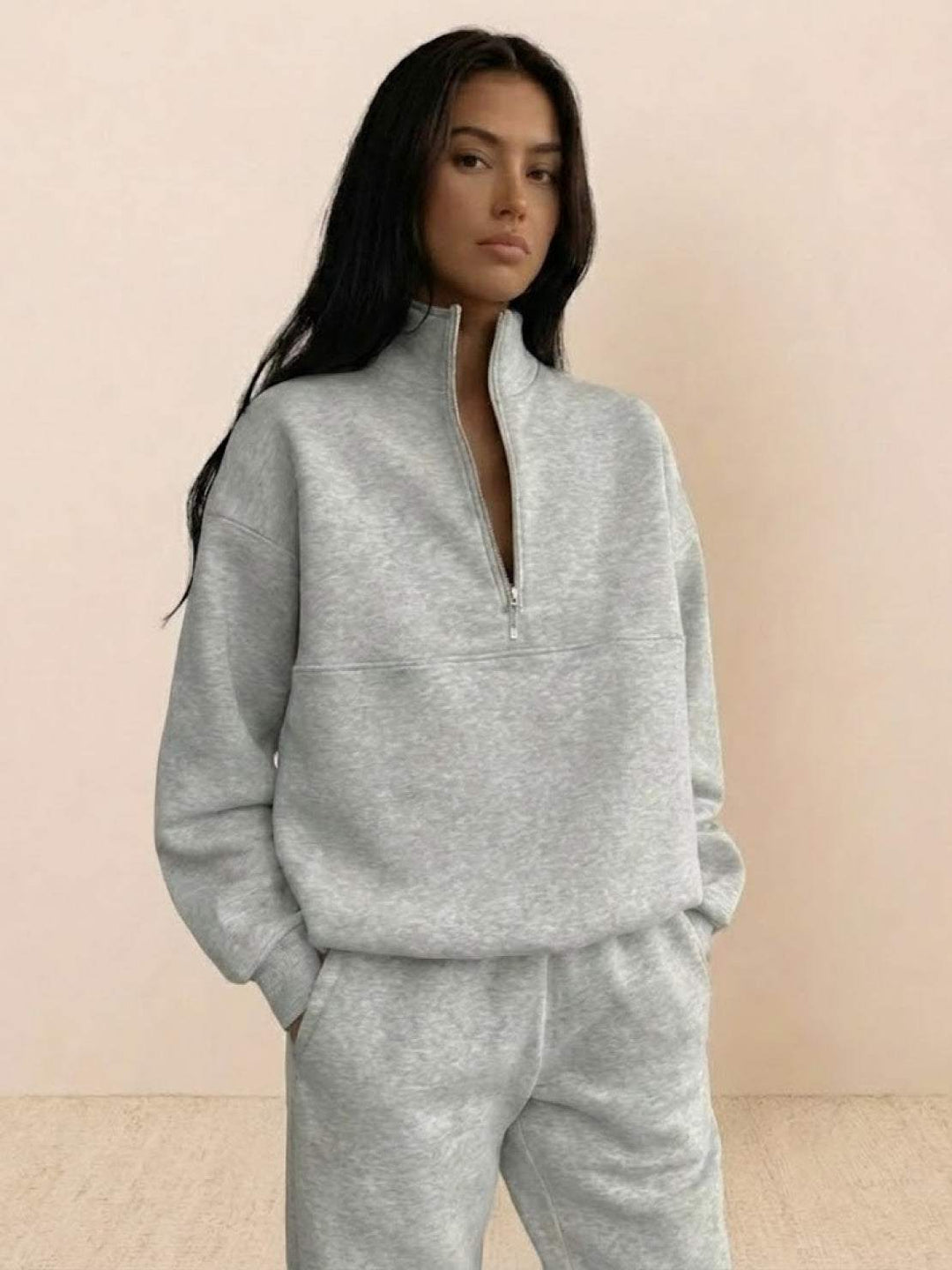 Athleisure at its Finest: Cotton-Blended Two-Piece Tracksuit