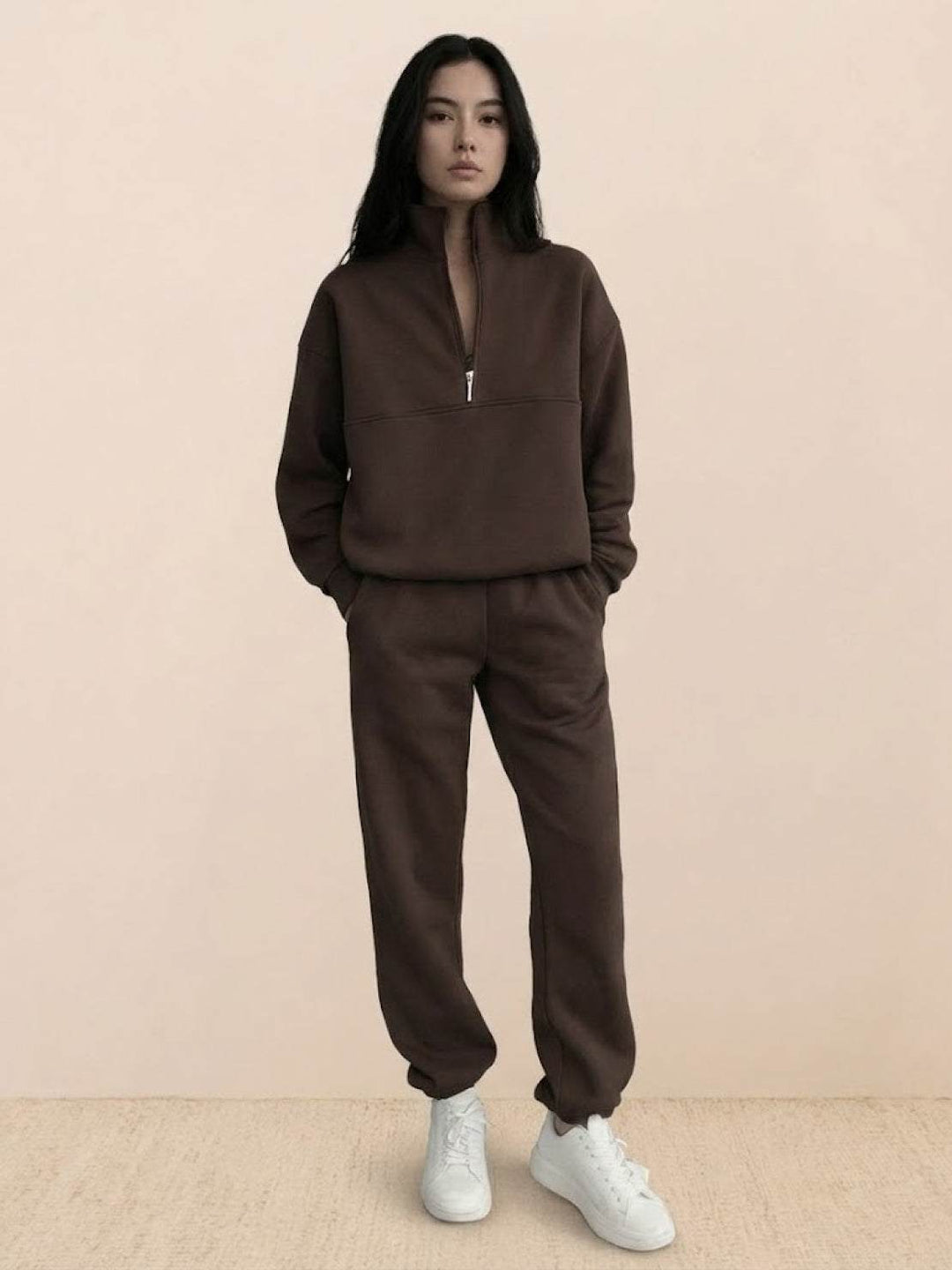 Athleisure at its Finest: Cotton-Blended Two-Piece Tracksuit