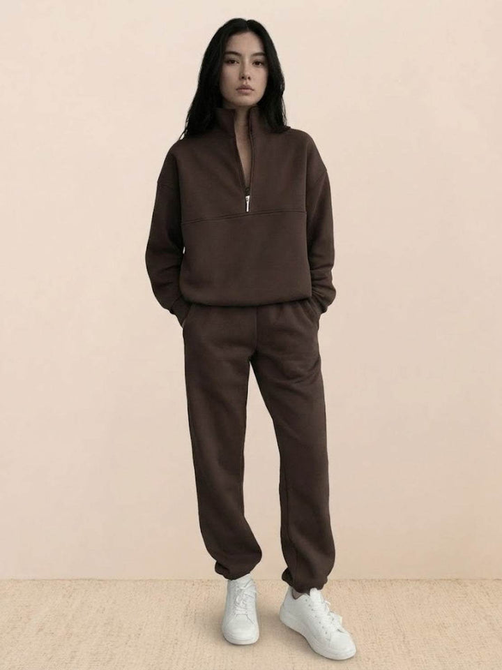 Athleisure at its Finest: Cotton-Blended Two-Piece Tracksuit