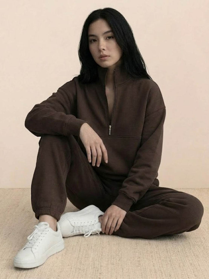 Athleisure at its Finest: Cotton-Blended Two-Piece Tracksuit