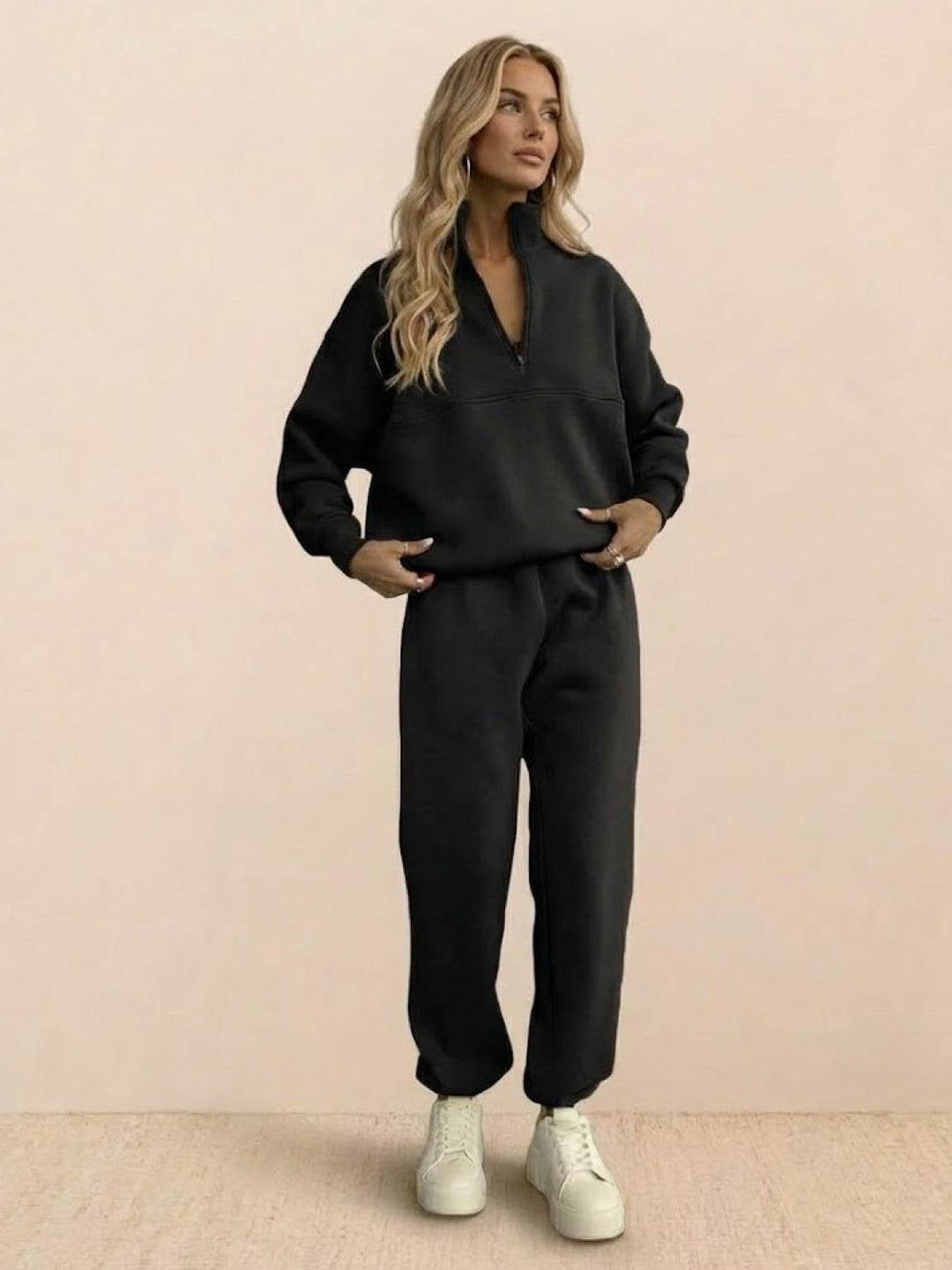 Athleisure at its Finest: Cotton-Blended Two-Piece Tracksuit