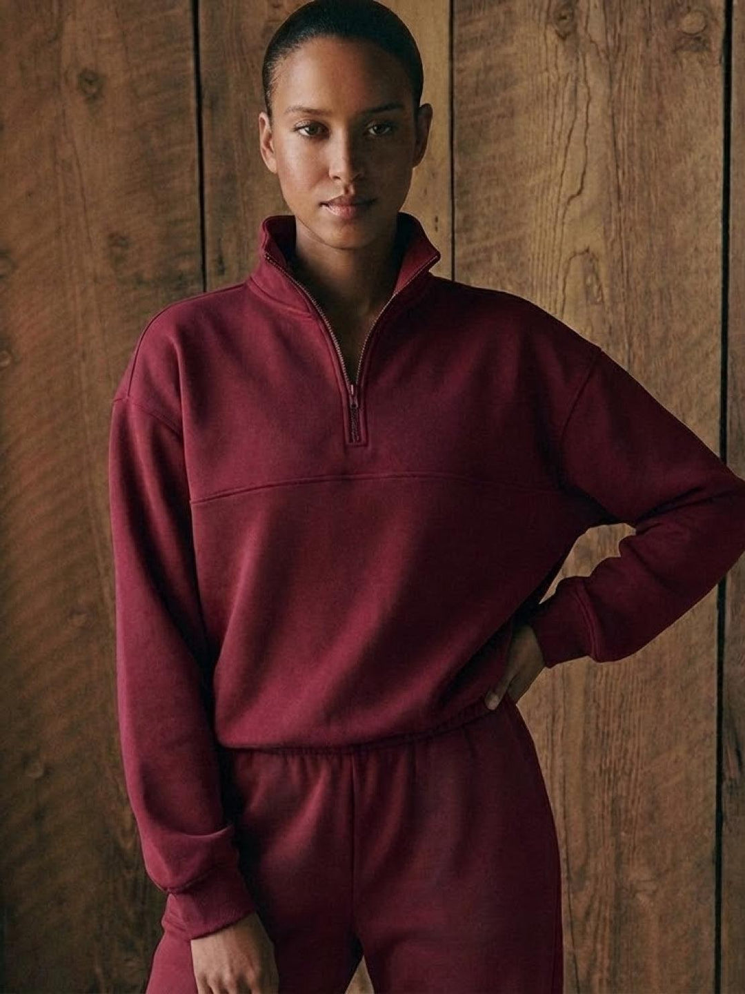 Athleisure at its Finest: Cotton-Blended Two-Piece Tracksuit