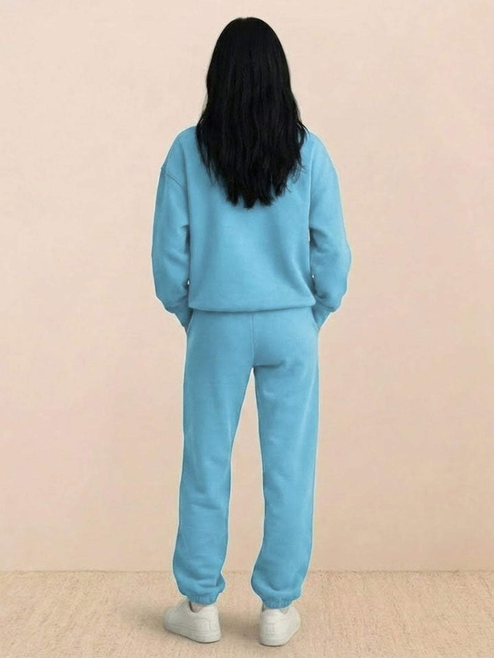 Athleisure at its Finest: Cotton-Blended Two-Piece Tracksuit