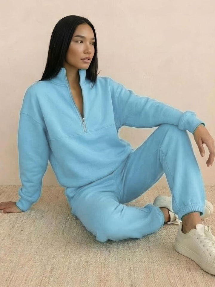 Athleisure at its Finest: Cotton-Blended Two-Piece Tracksuit
