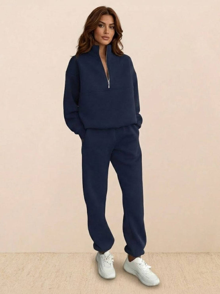 Athleisure at its Finest: Cotton-Blended Two-Piece Tracksuit