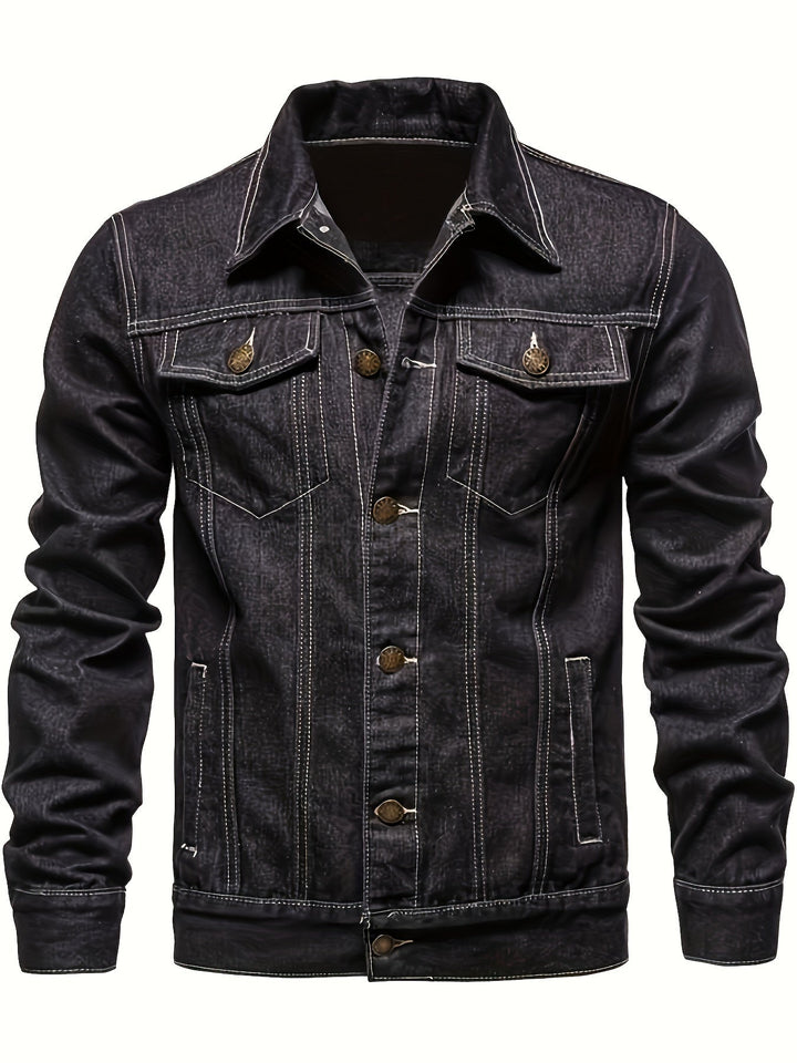 REGULAR DENIM JACKET FOR MEN