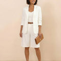 Blazer and High-Waisted Shorts Two-Piece Set
