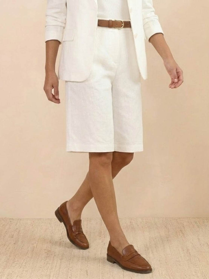 Blazer and High-Waisted Shorts Two-Piece Set