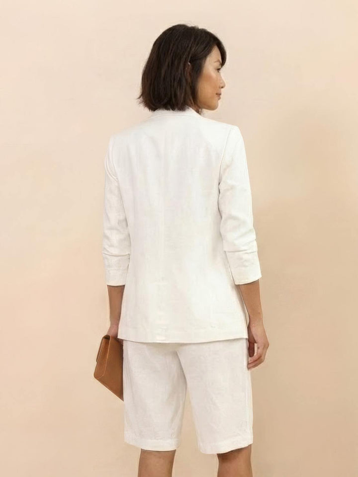 Blazer and High-Waisted Shorts Two-Piece Set