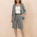 Blazer and High-Waisted Shorts Two-Piece Set