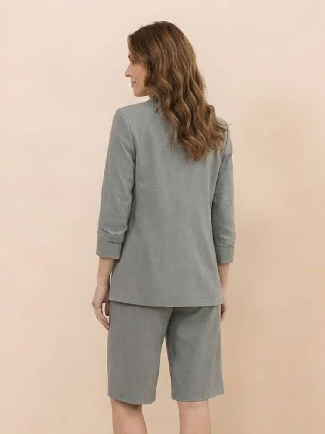 Blazer and High-Waisted Shorts Two-Piece Set