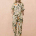Cotton-Linen Blend Monochrome Two-Piece Set