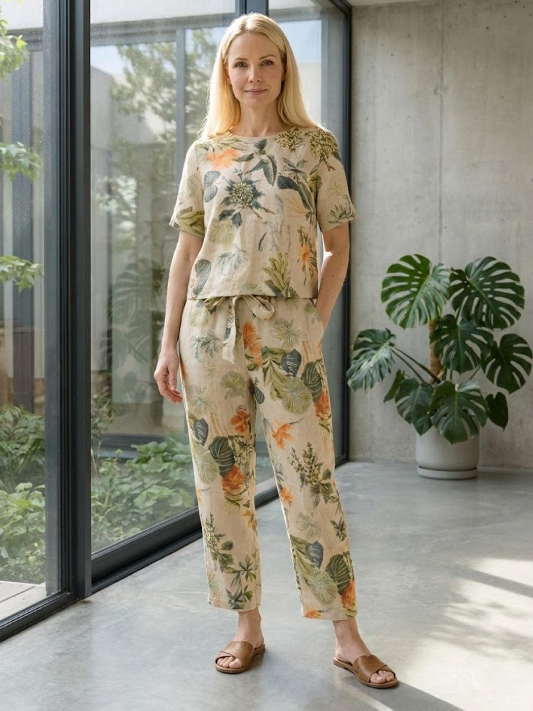 100% Cotton Linen Monochrome Co-ord