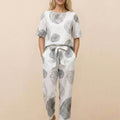 Cotton-Linen Blend Monochrome Two-Piece Set
