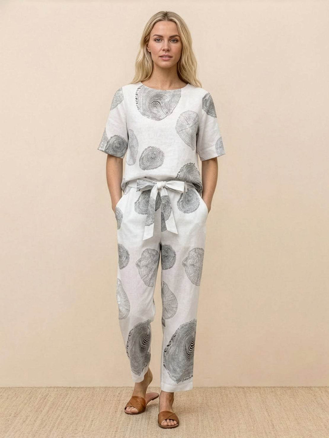 100% Cotton Linen Monochrome Co-ord
