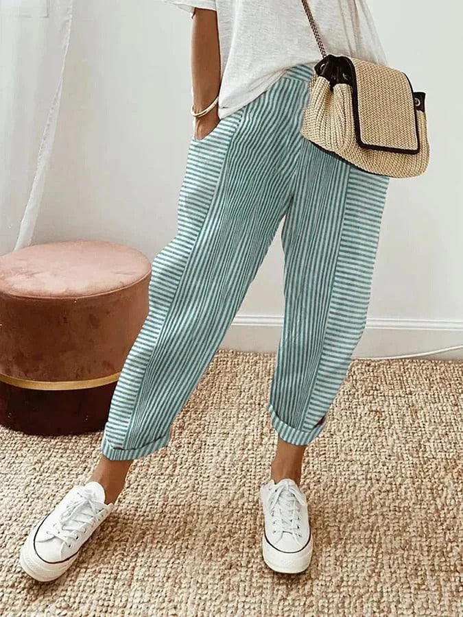 Relaxed Striped Summer Pants