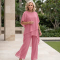 Elegant Draped Palazzo Pants Set