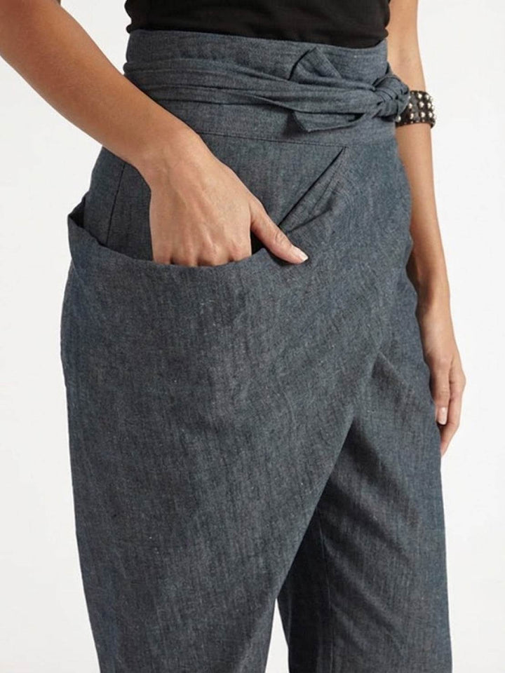 High-Waist Wrapped Comfy Pants