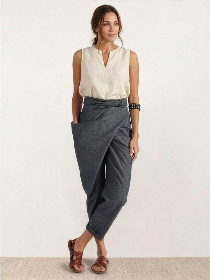 High-Waist Wrapped Comfy Pants