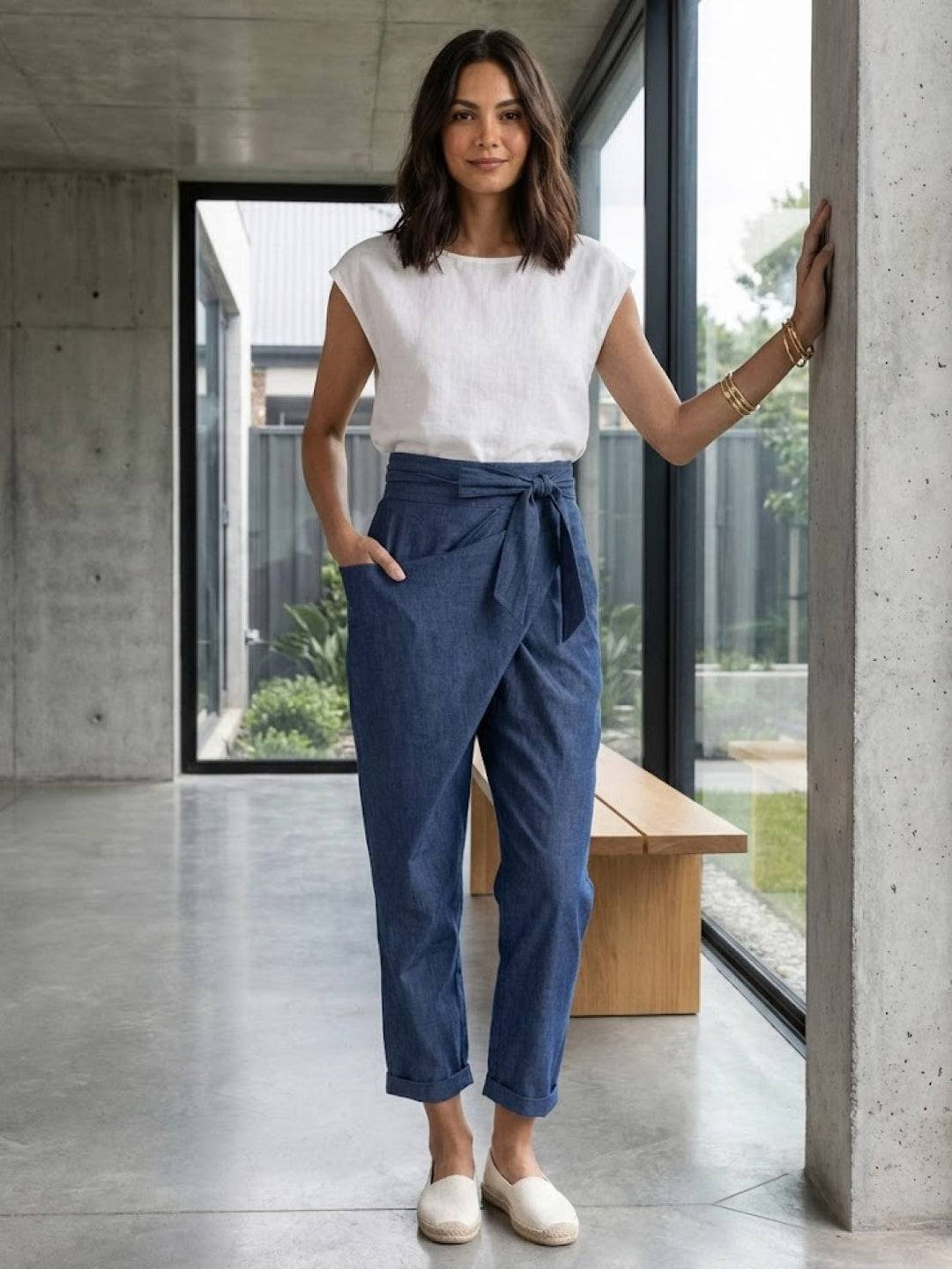 High-Waist Wrapped Comfy Pants