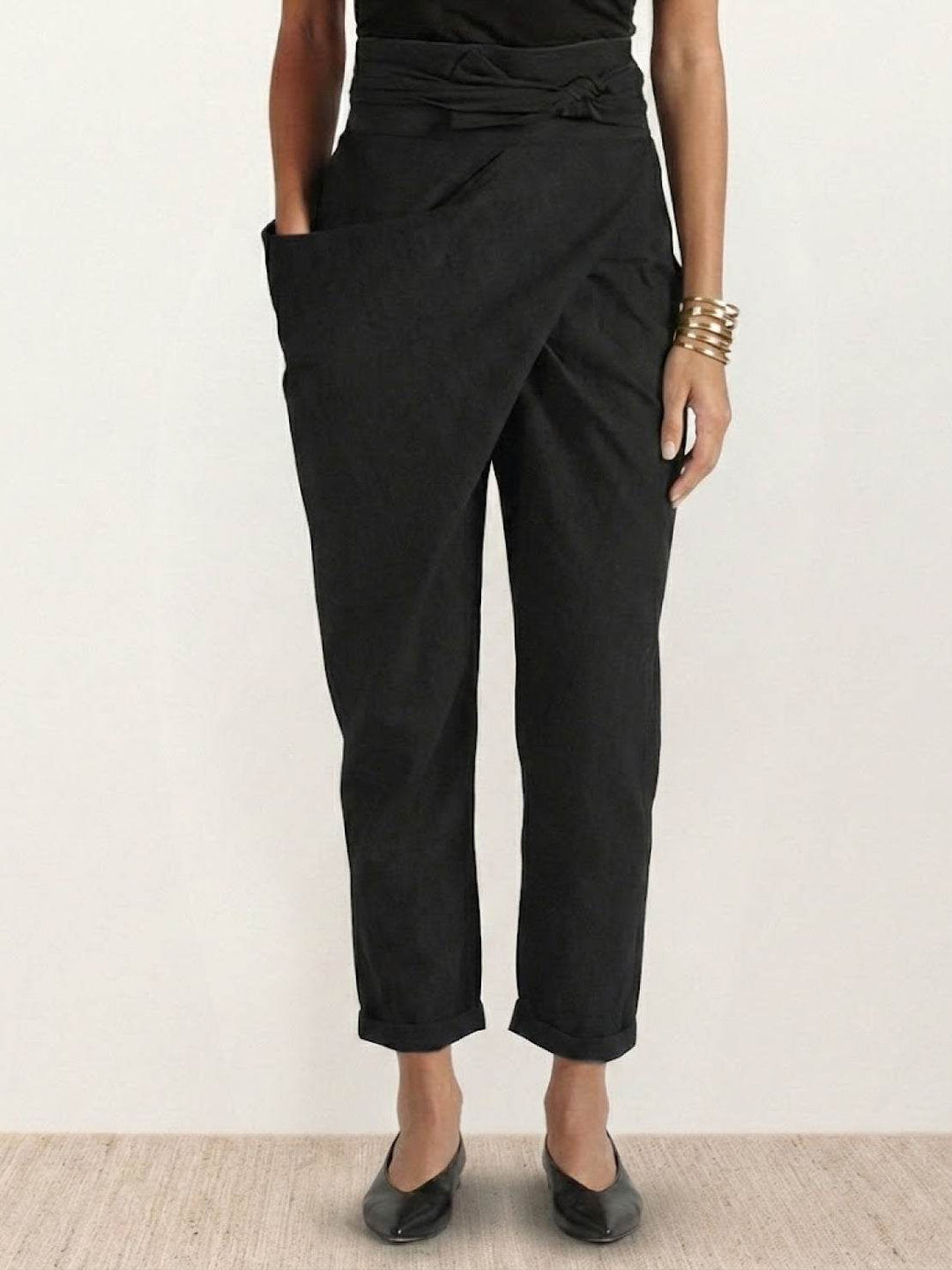 High-Waist Wrapped Comfy Pants