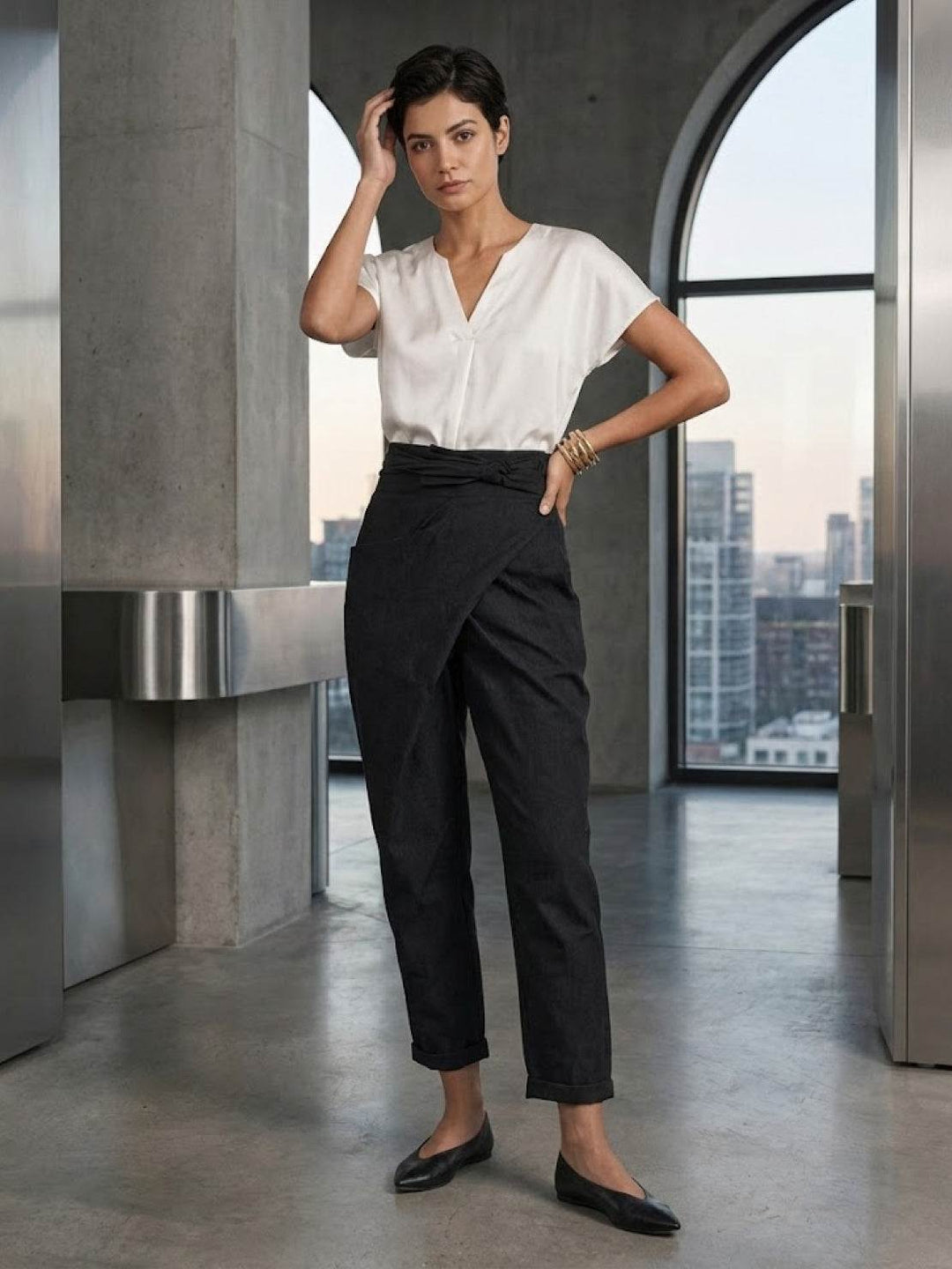High-Waist Wrapped Comfy Pants
