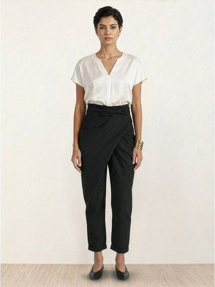 High-Waist Wrapped Comfy Pants