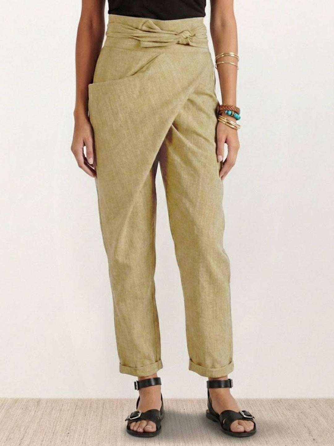High-Waist Wrapped Comfy Pants