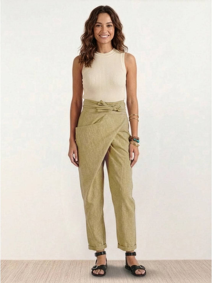 High-Waist Wrapped Comfy Pants