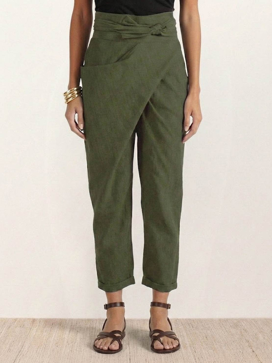 High-Waist Wrapped Comfy Pants