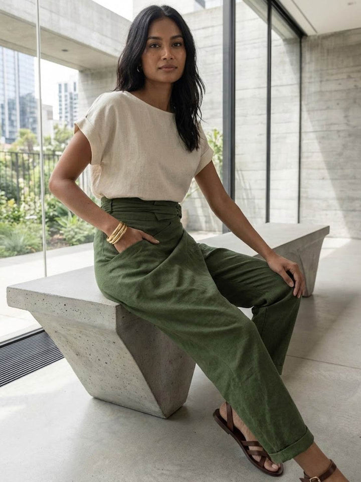 High-Waist Wrapped Comfy Pants
