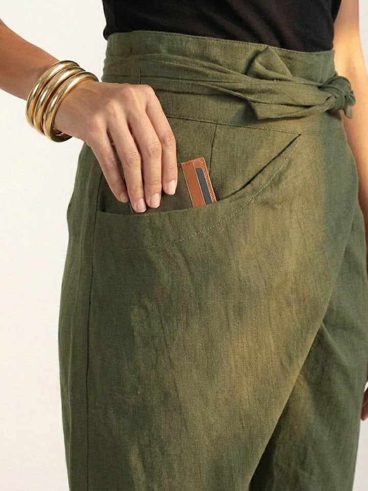 High-Waist Wrapped Comfy Pants