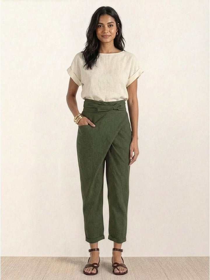 High-Waist Wrapped Comfy Pants
