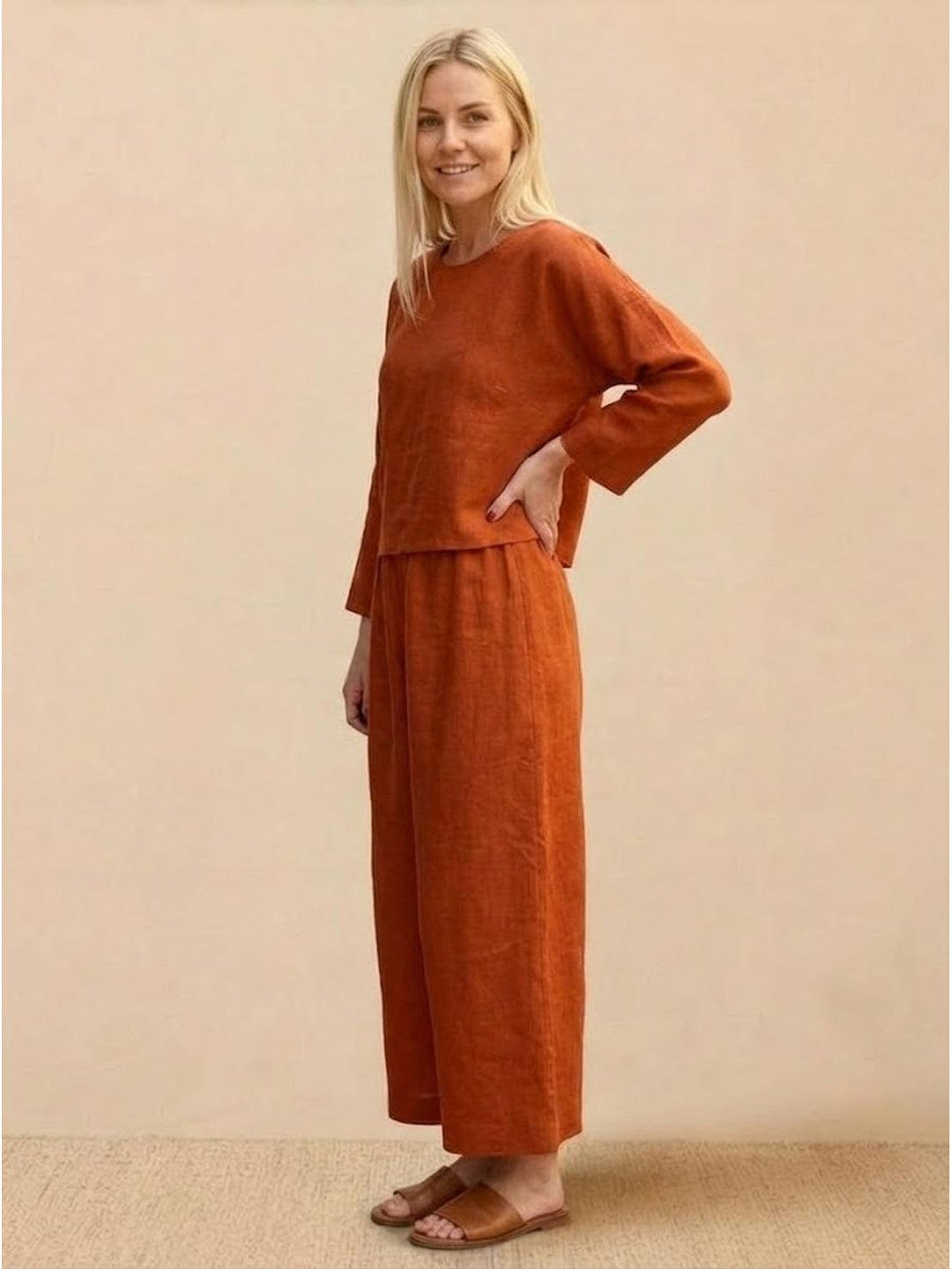 Loose Solid Color Two-Piece Set