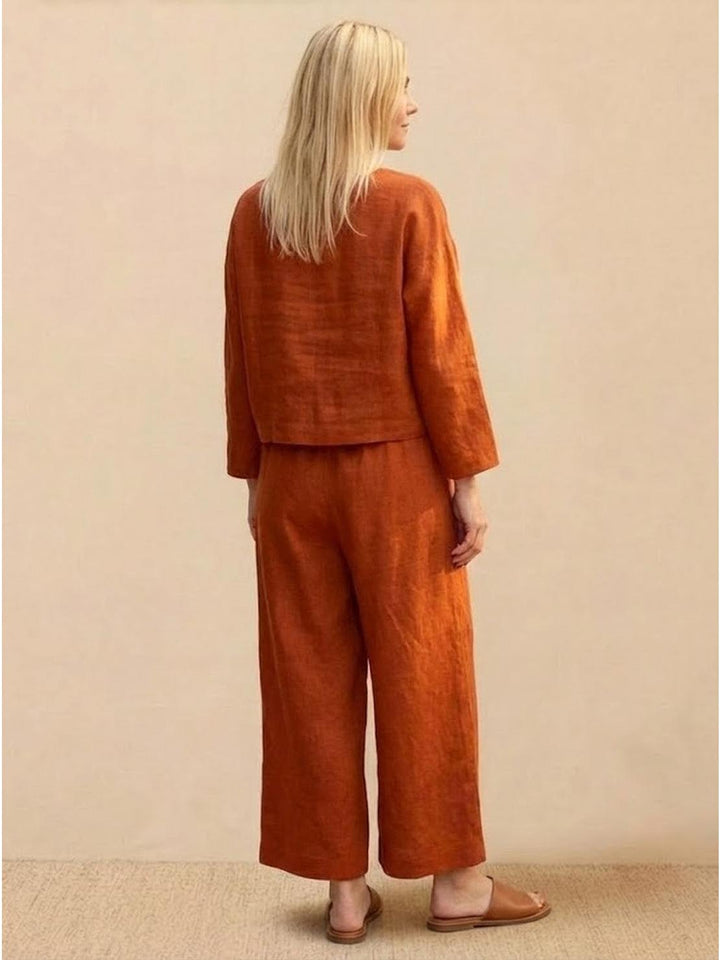 Loose Solid Color Two-Piece Set