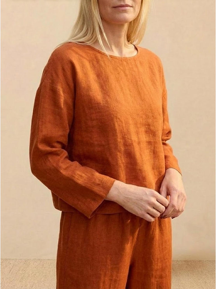 Loose Solid Color Two-Piece Set