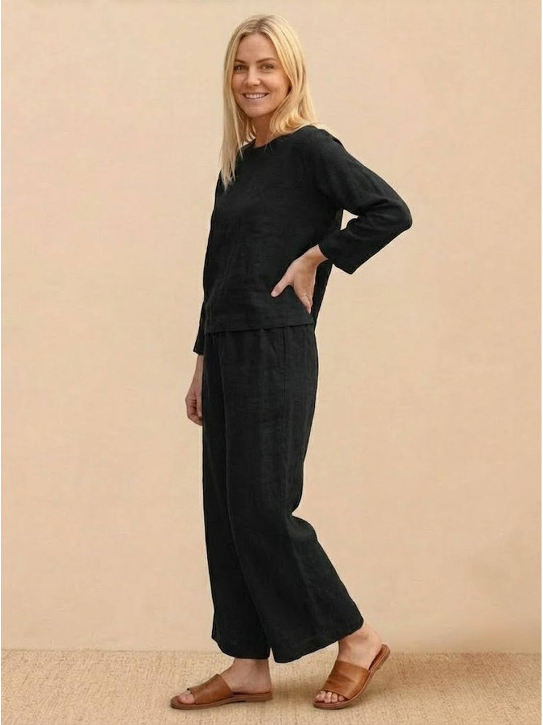 Loose Solid Color Two-Piece Set