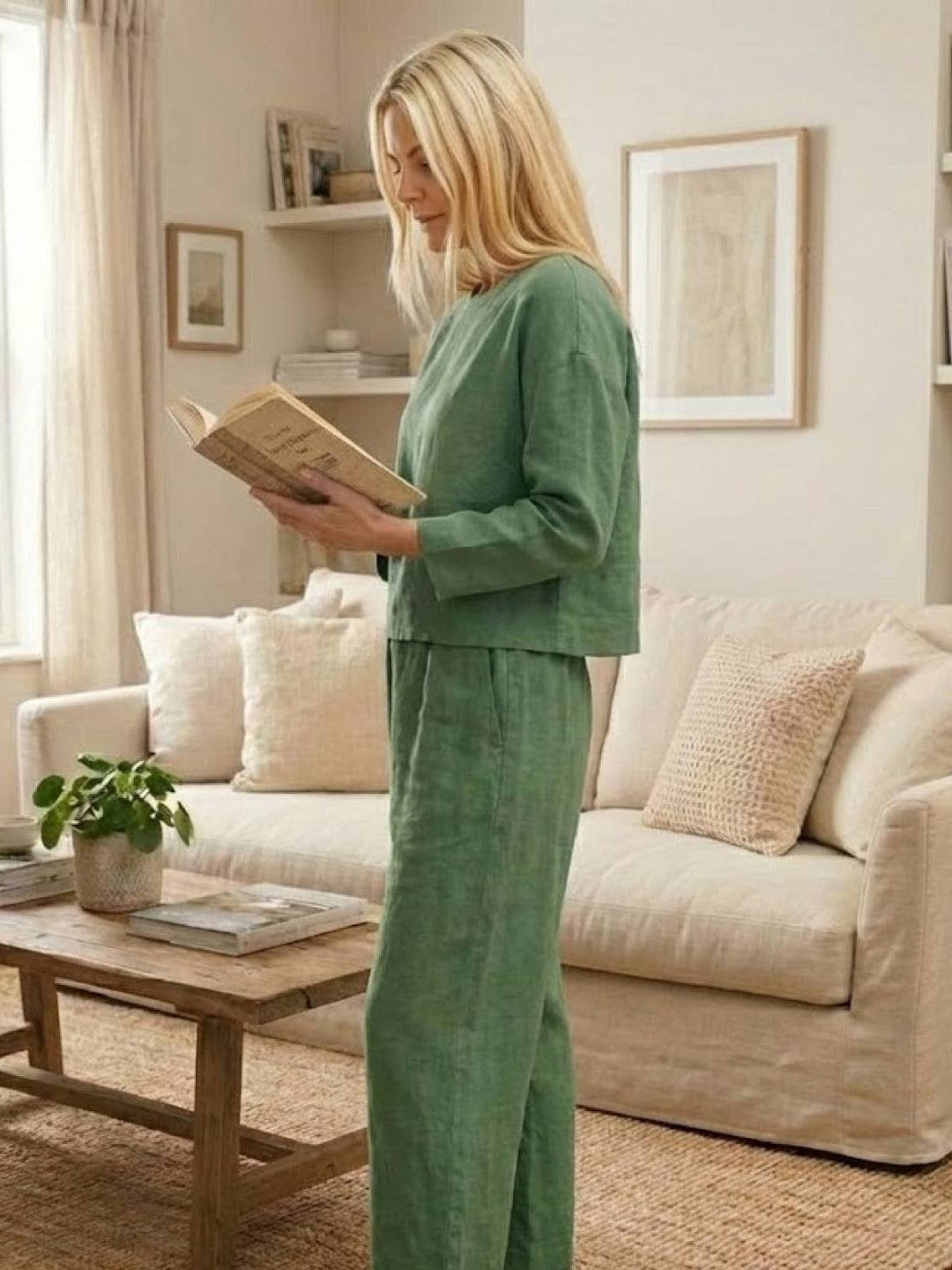 Loose Solid Color Two-Piece Set