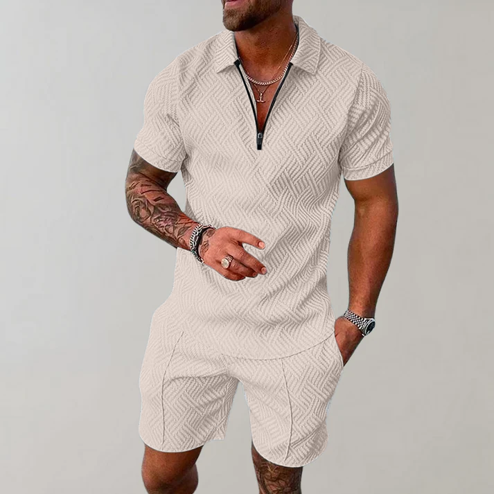 Stylish Casual Polo Shirt and Shorts Set