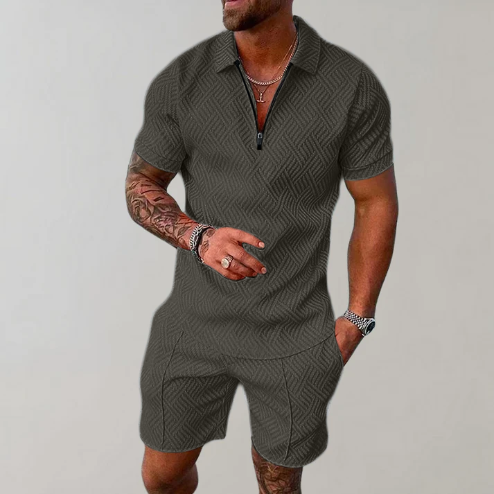 Stylish Casual Polo Shirt and Shorts Set