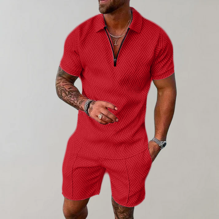 Stylish Casual Polo Shirt and Shorts Set
