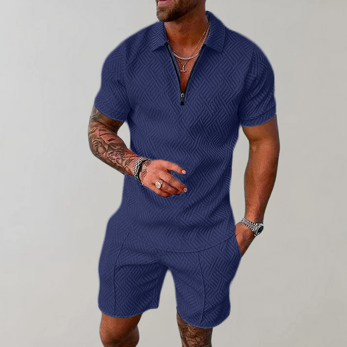 Stylish Casual Polo Shirt and Shorts Set