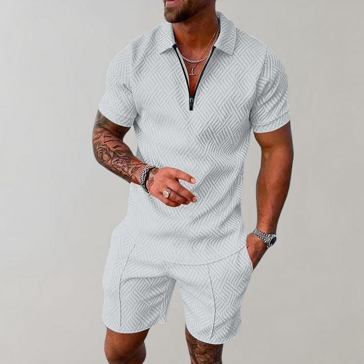 Stylish Casual Polo Shirt and Shorts Set