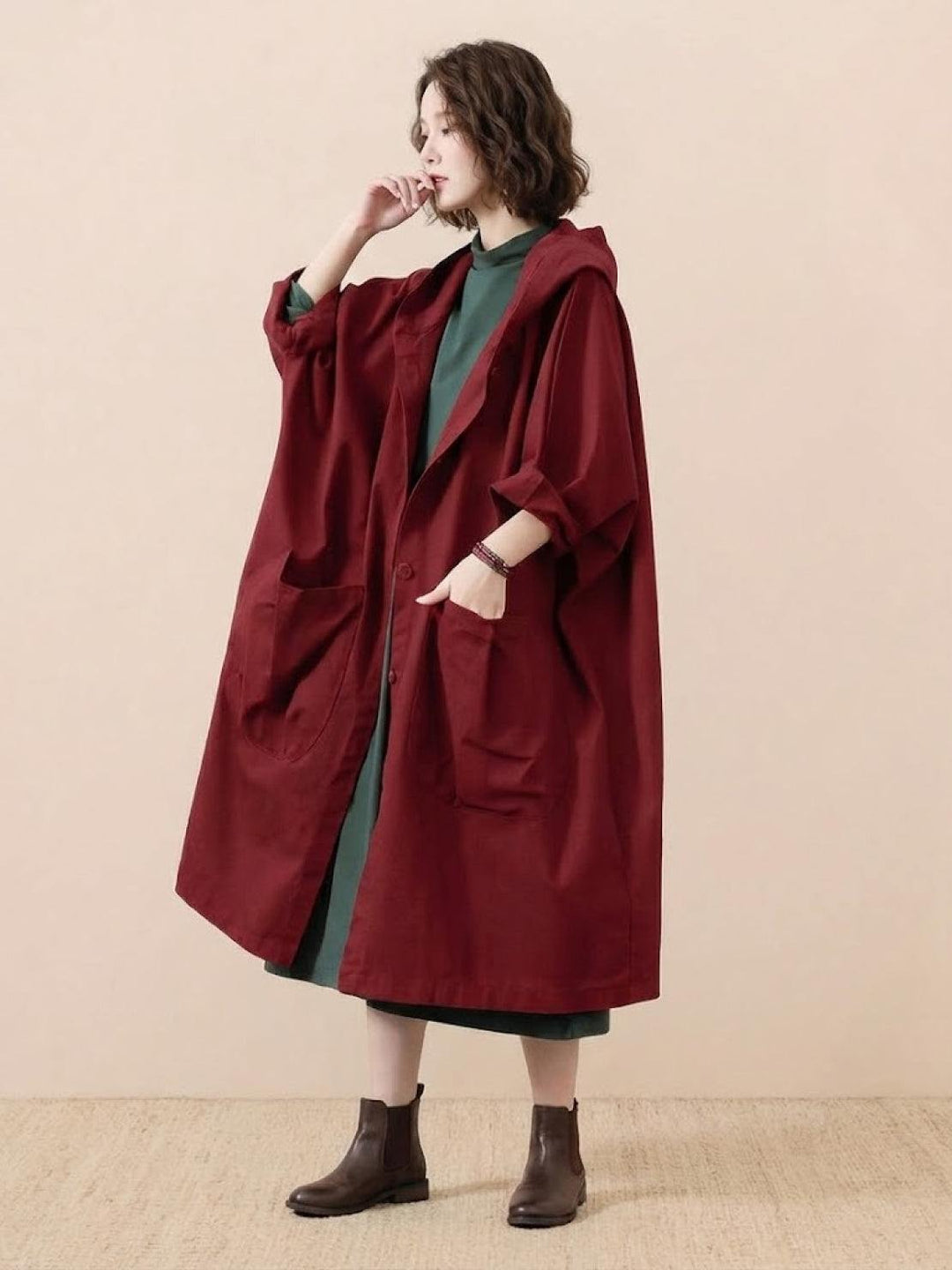 One Size Fits All Oversized Water Resistant Windbreaker Jacket