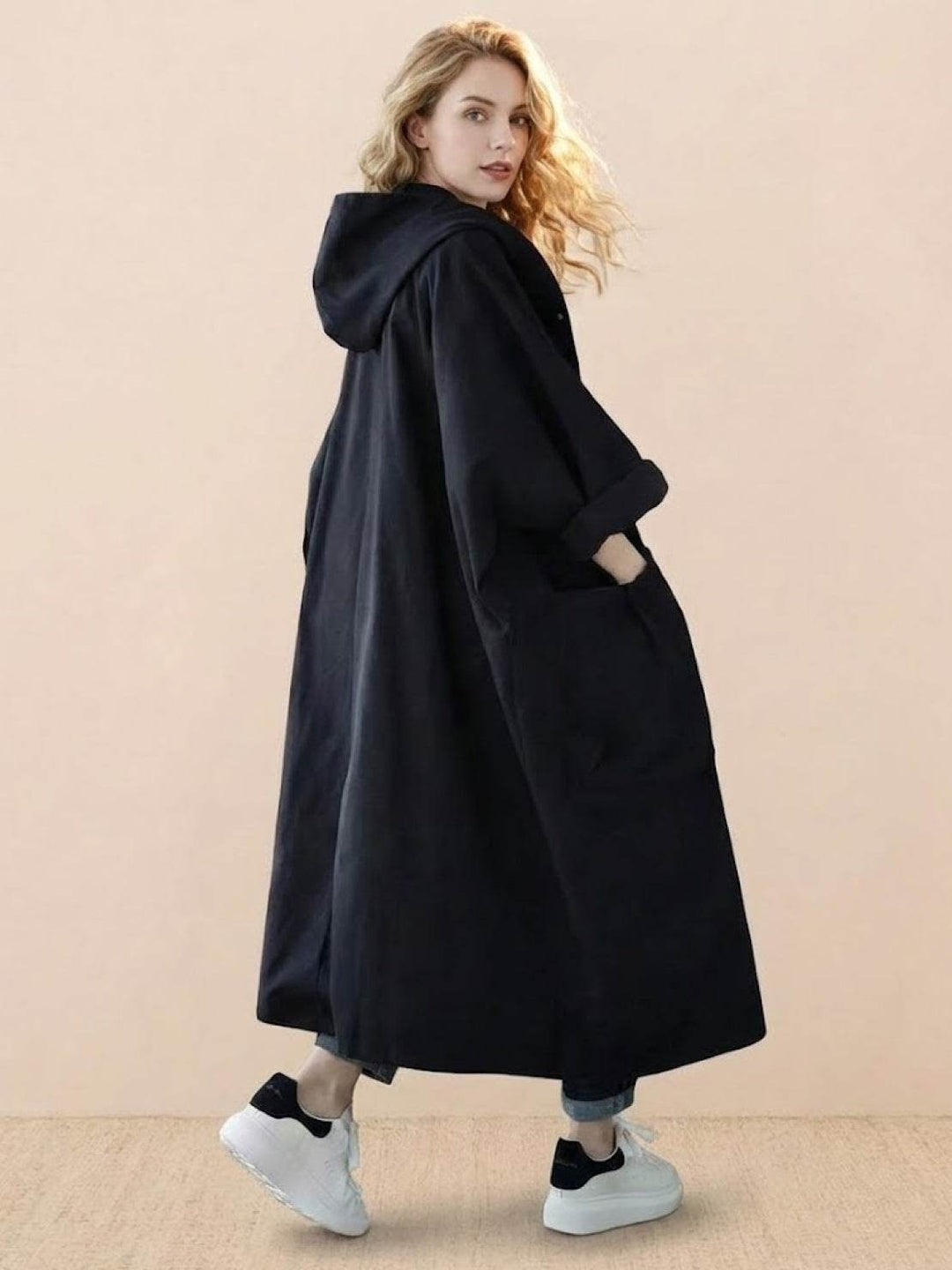 One Size Fits All Oversized Water Resistant Windbreaker Jacket