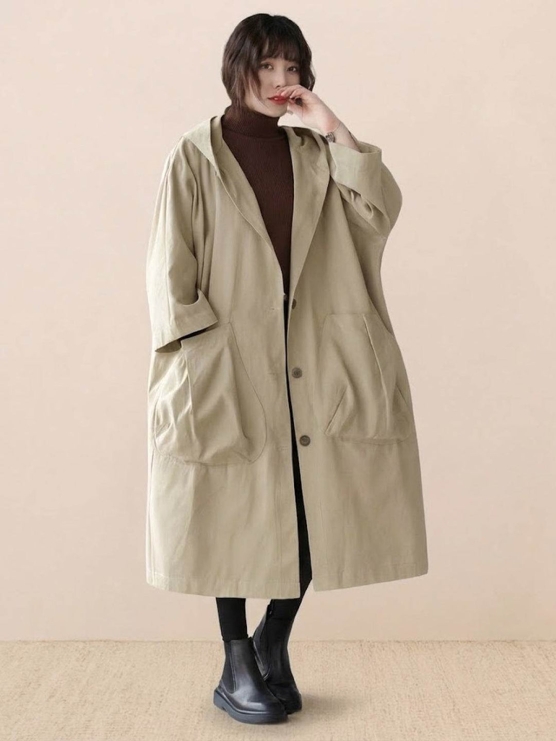 One Size Fits All Oversized Water Resistant Windbreaker Jacket