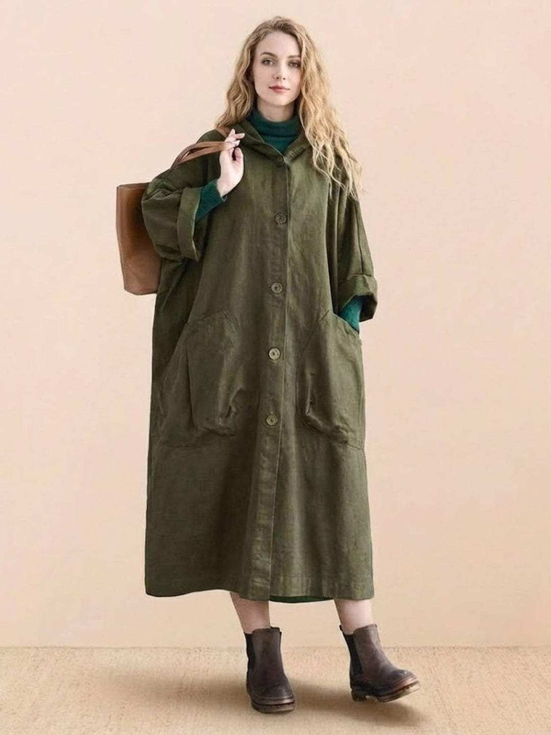 One Size Fits All Oversized Water Resistant Windbreaker Jacket